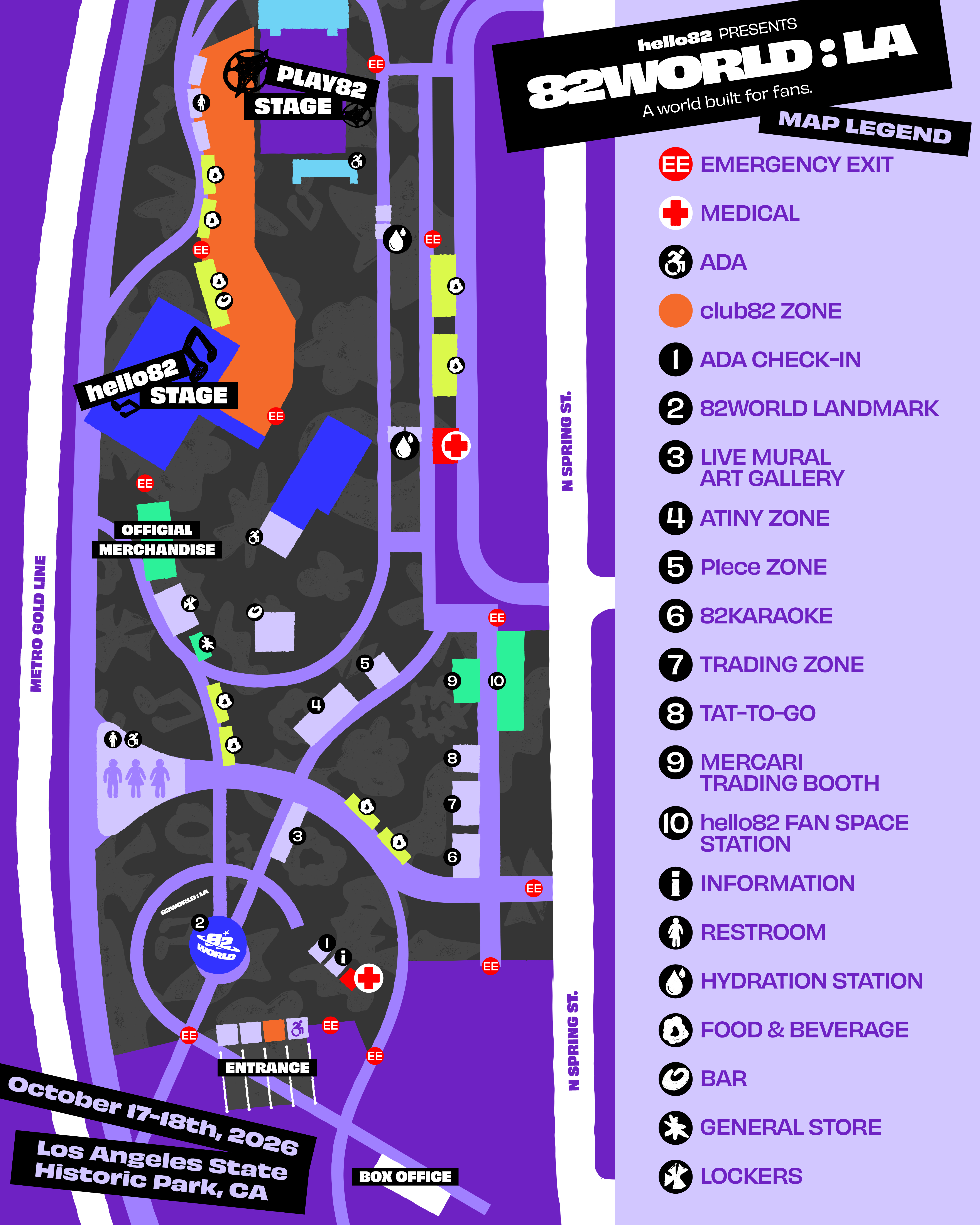 82WORLD : LA festival site map — LA State Historic Park